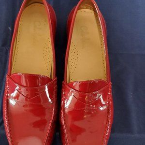Cole Haan/Nike Air Red Patent Leather Penny Loafer Size 8
